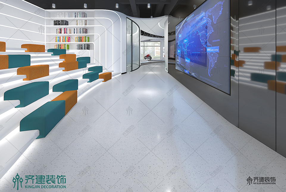 上海湯泉國際大廈辦公室數(shù)字展廳裝修設(shè)計(jì)效果圖