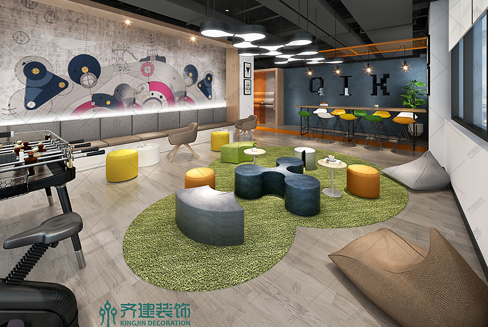 上?？靷}智能科技辦公文娛室裝修設計效果圖